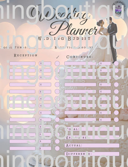 Digital Complete Detailed Wedding Planner