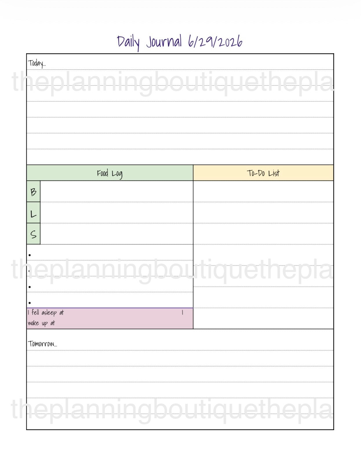 3-Month Journal