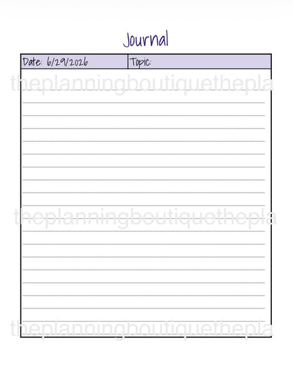 3-Month Journal