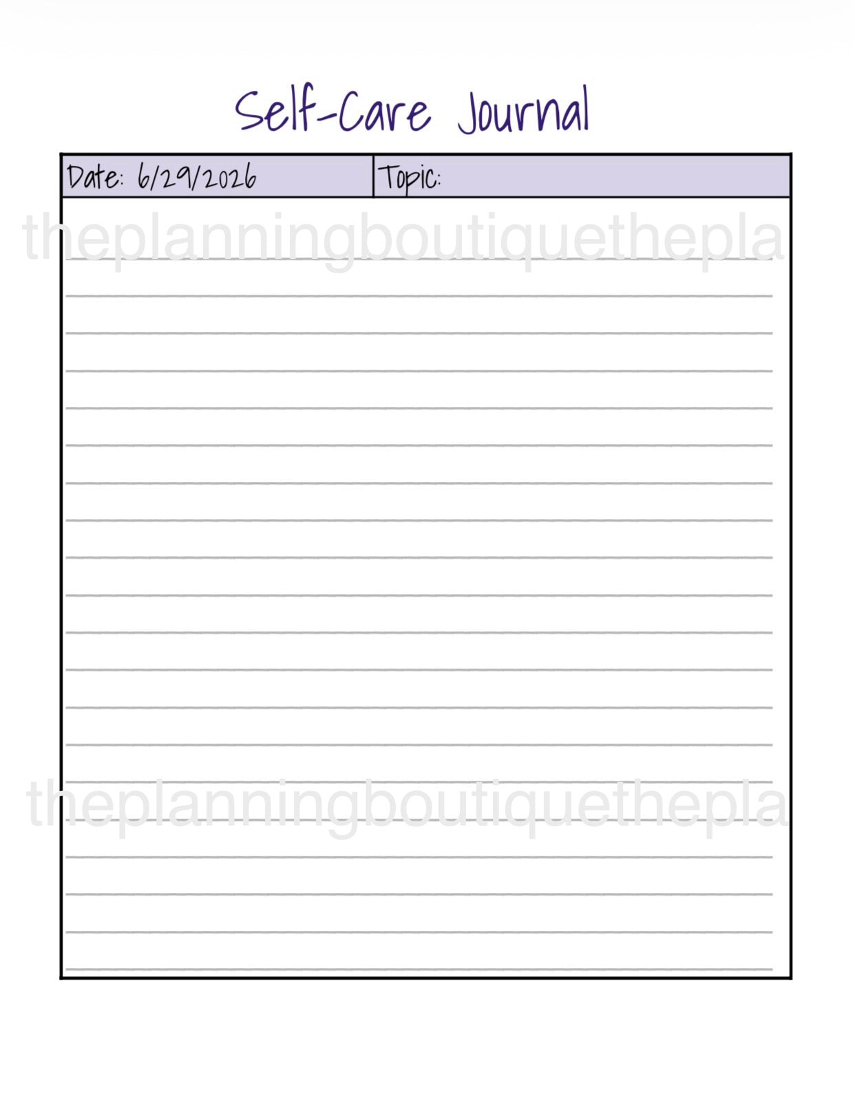 3-Month Journal