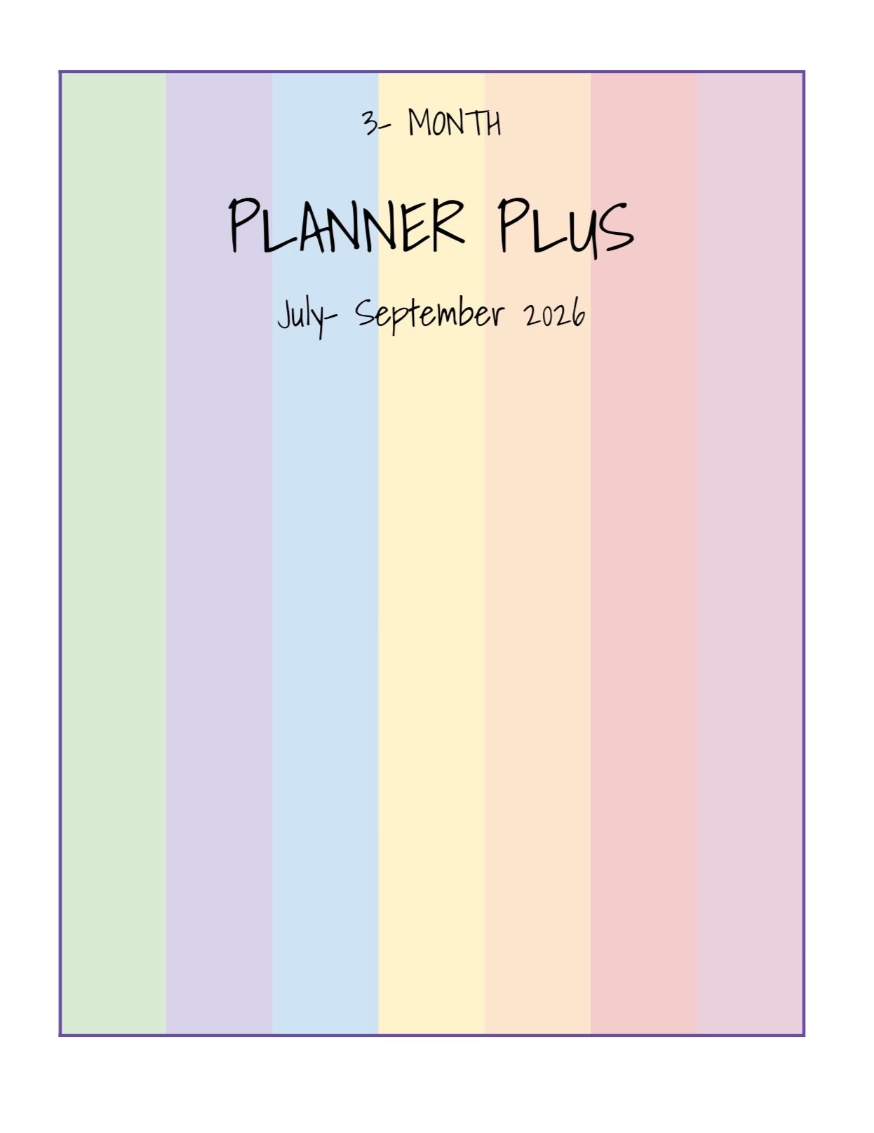3- Month Planner Plus