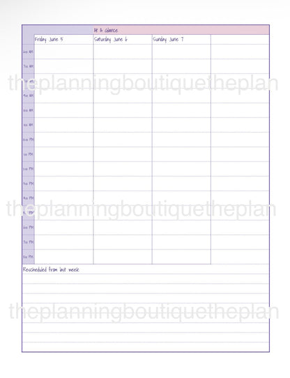 Planner Refill- 1 Month