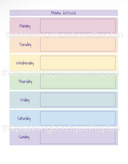 Planner Refill- 1 Month