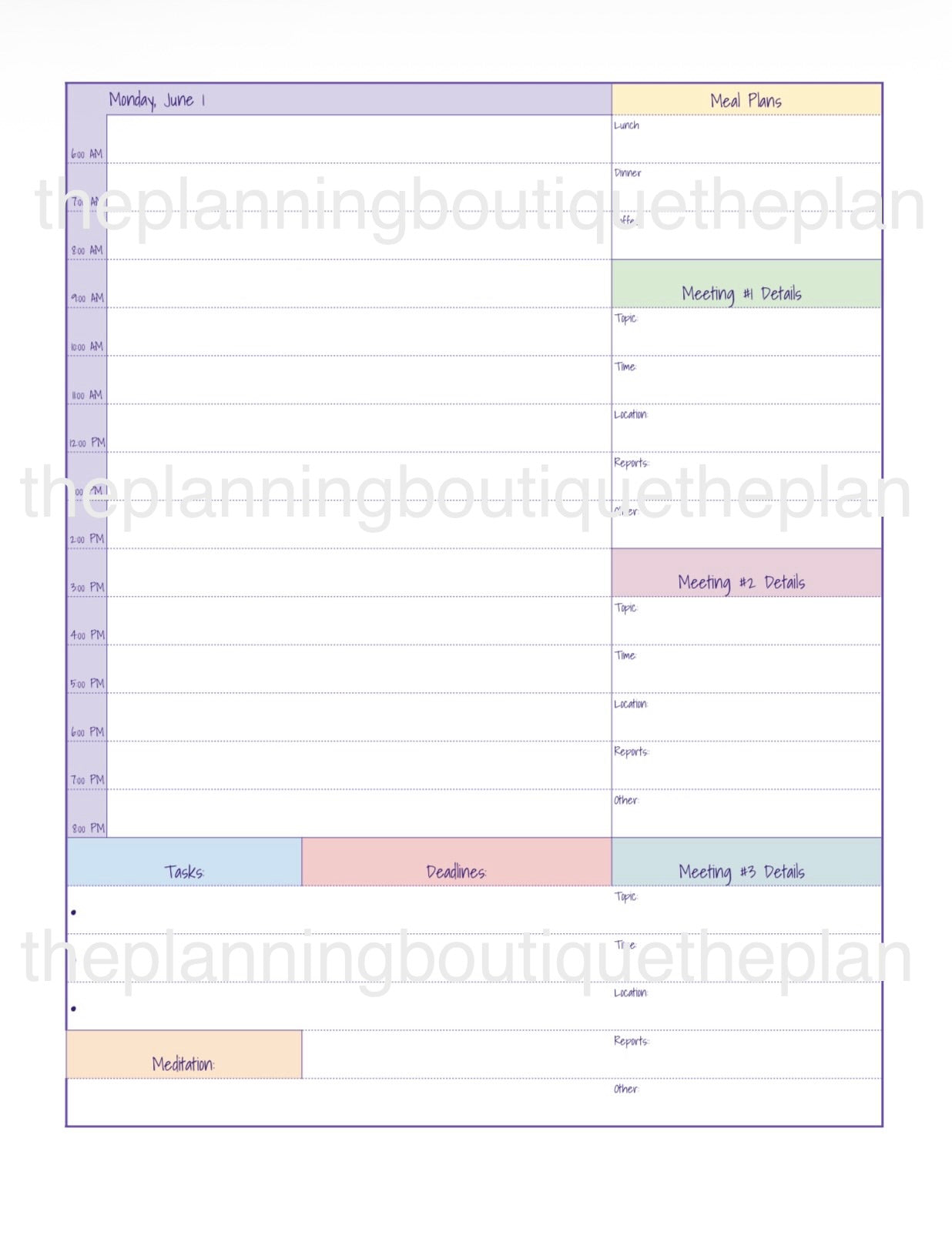 Planner Refill- 1 Month