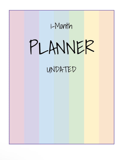 Planner Refill- 1 Month