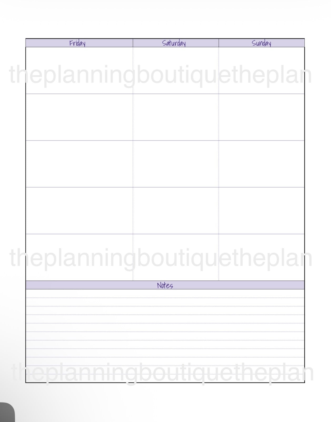Planner Refill- 1 Month