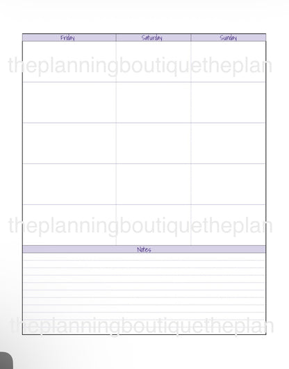 Planner Refill- 1 Month
