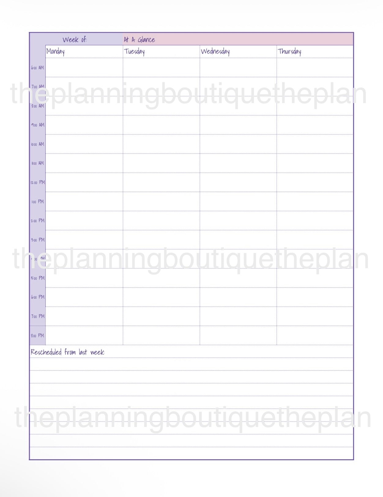 Planner Refill- 1 Month