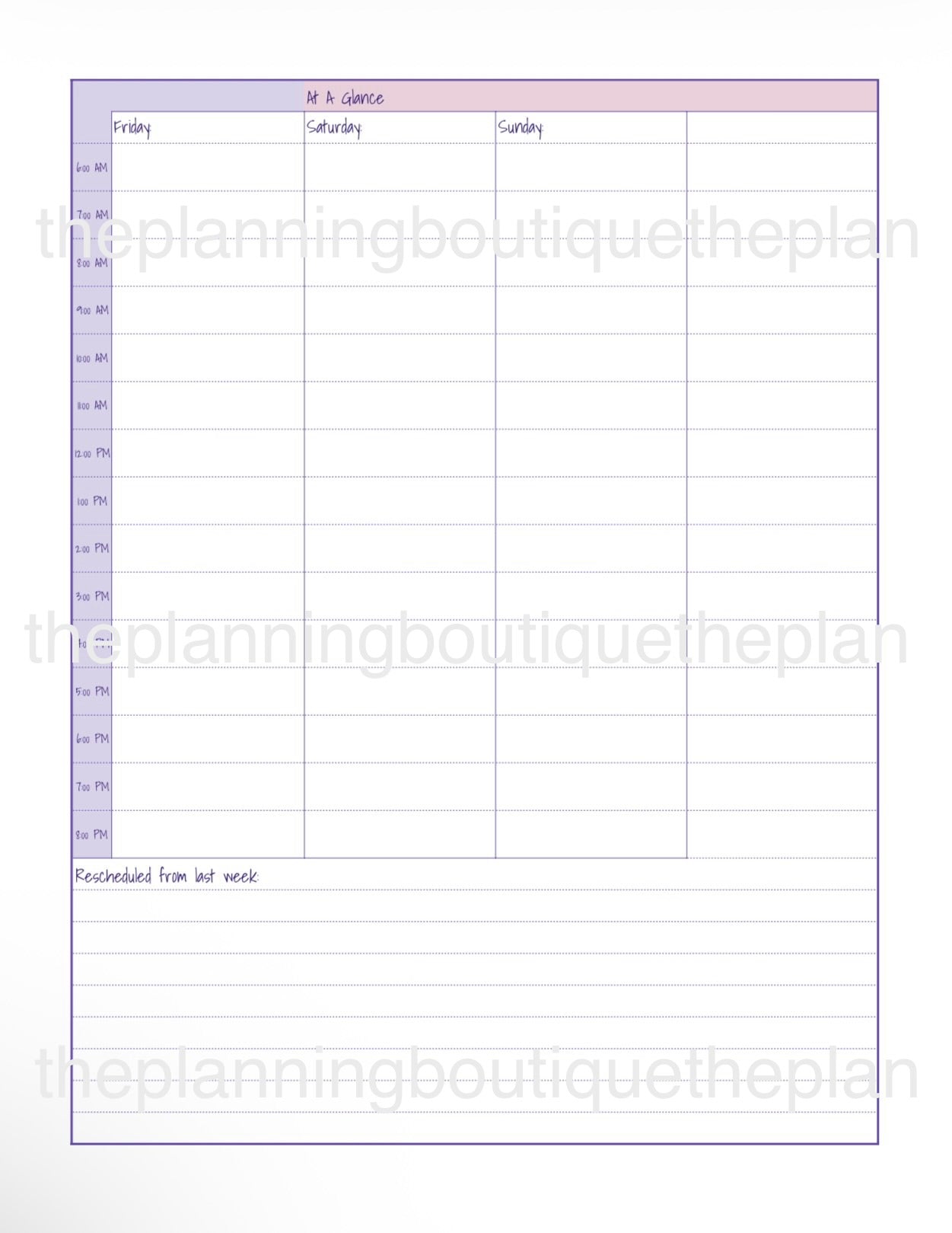 Planner Refill- 1 Month