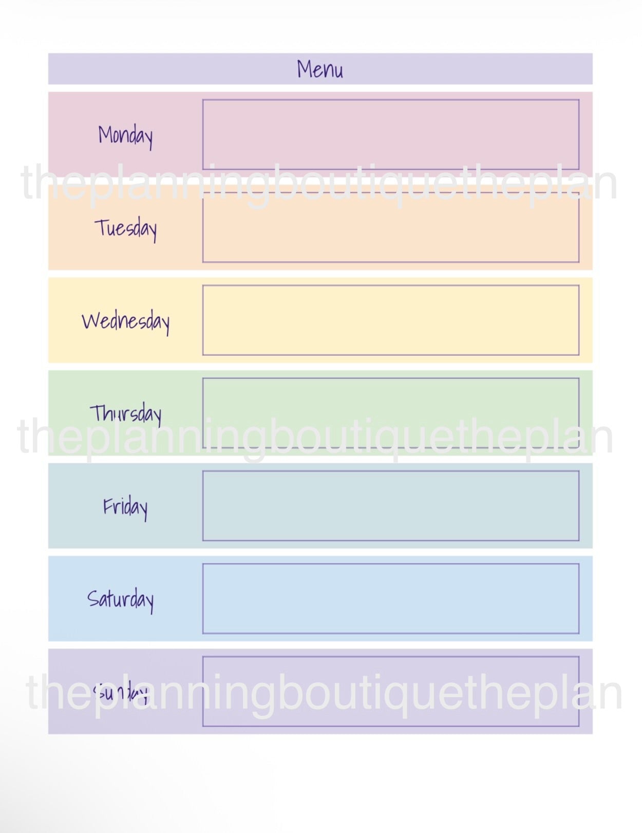 Planner Refill- 1 Month