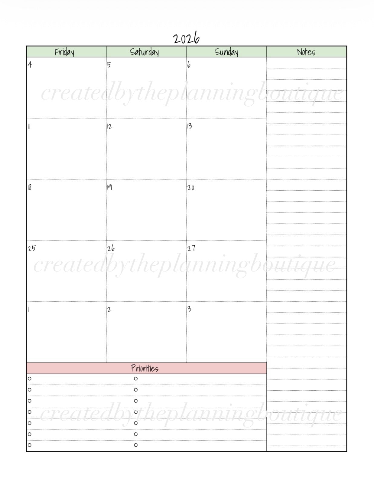 2026 Christmas Planner