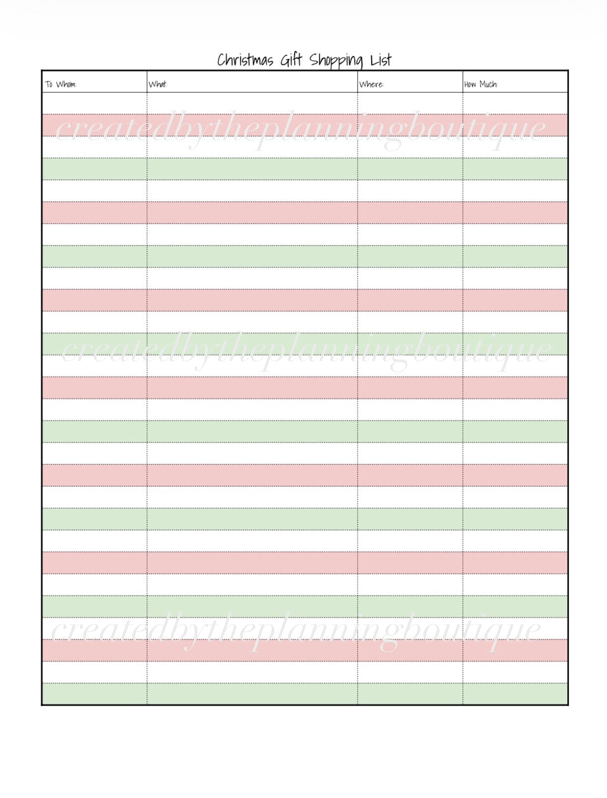 2026 Christmas Planner