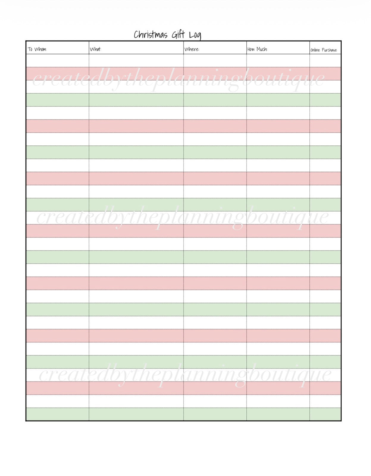 2026 Christmas Planner