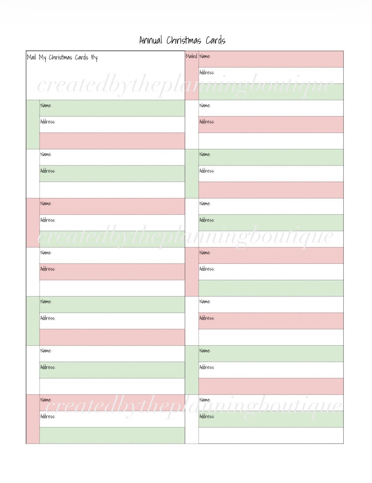 2026 Christmas Planner