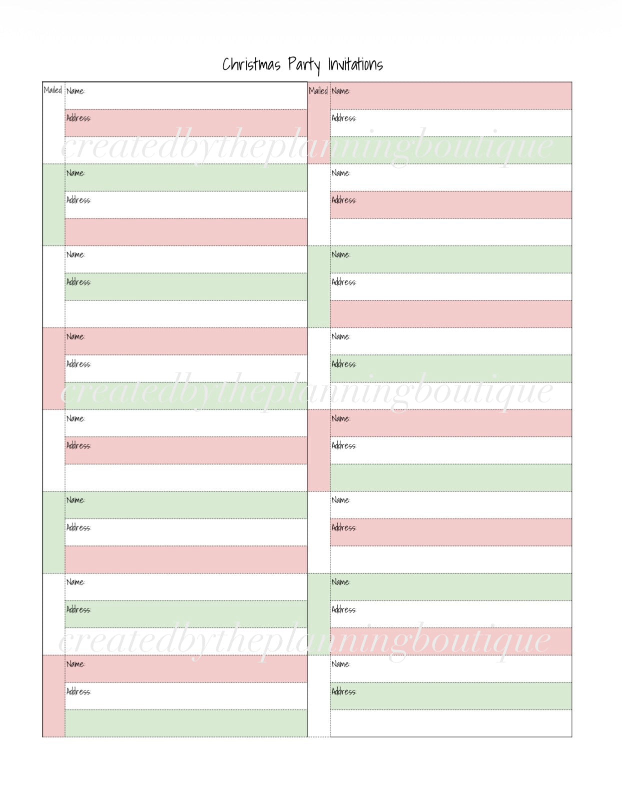 2026 Christmas Planner