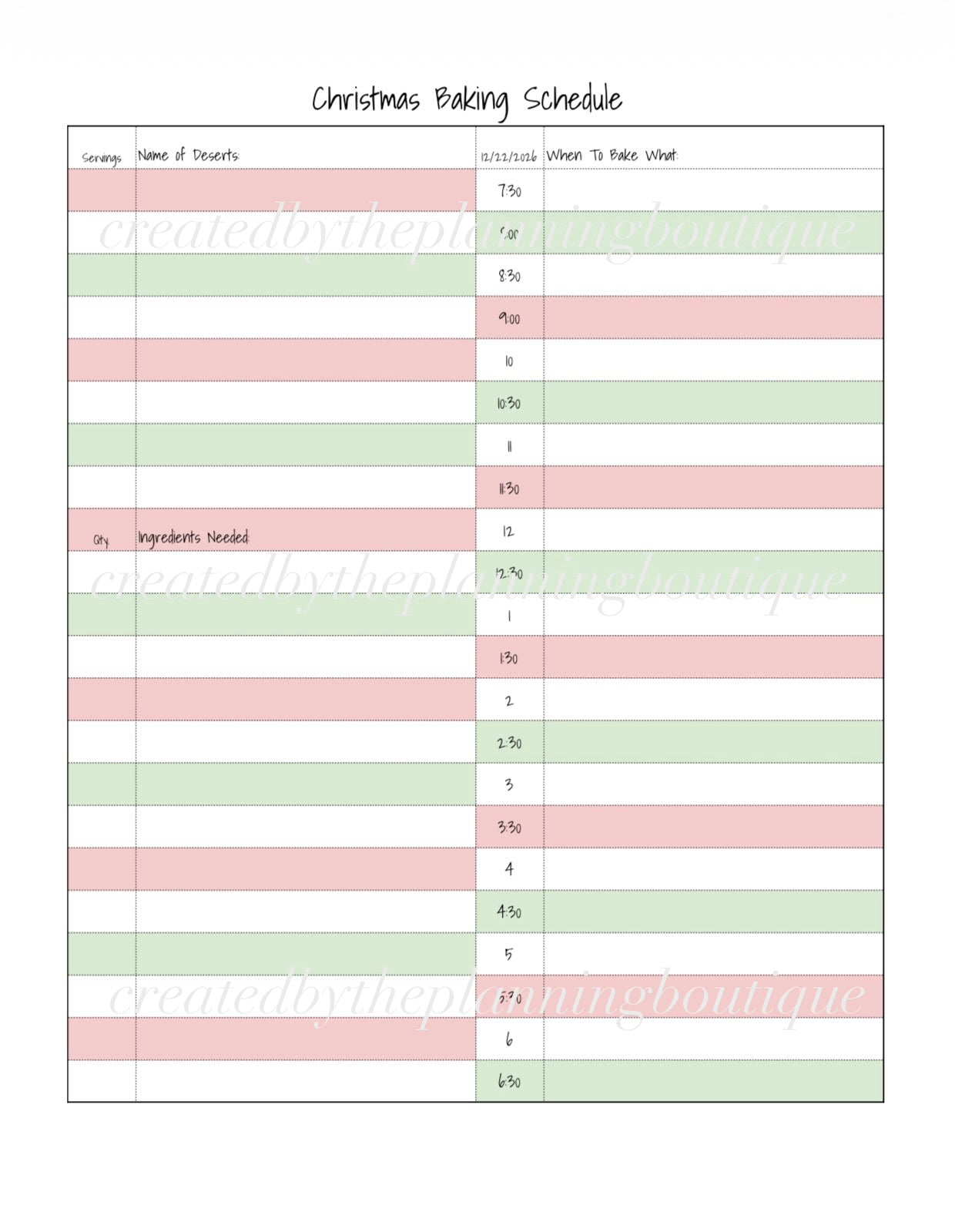 2026 Christmas Planner