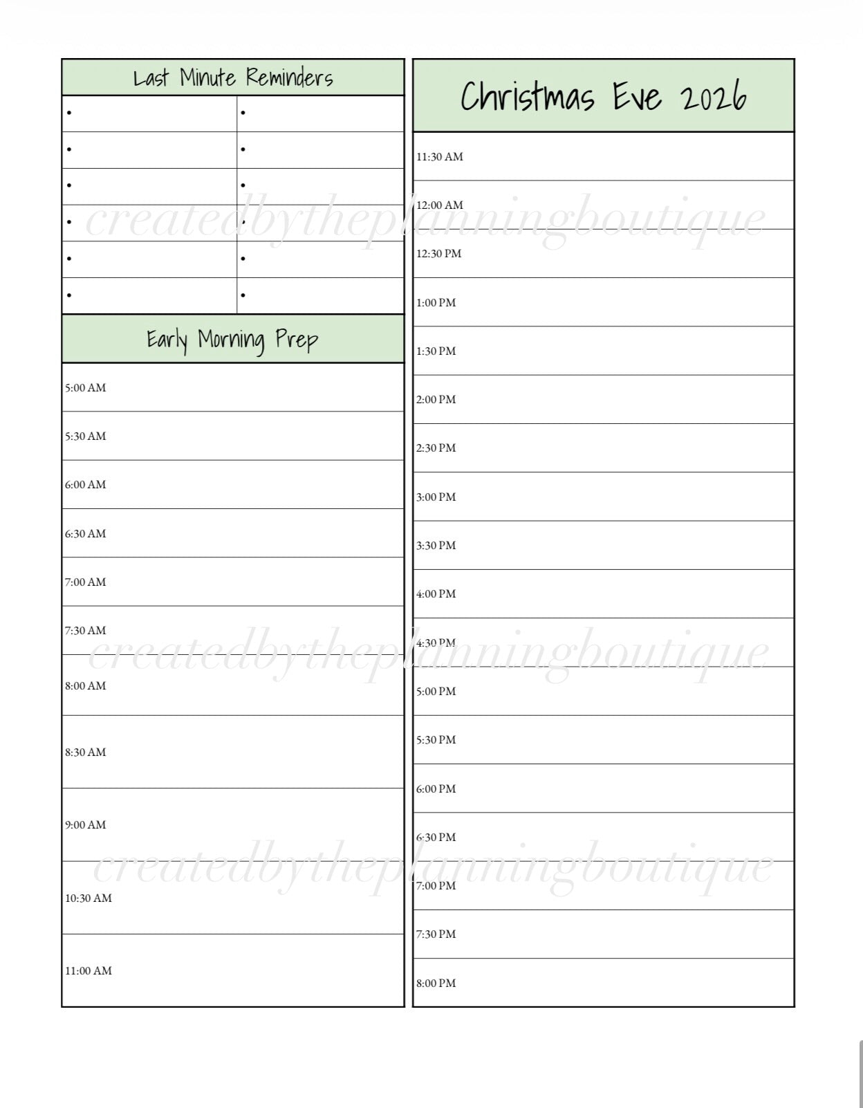 2026 Christmas Planner