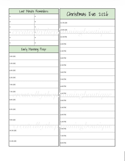 2026 Christmas Planner
