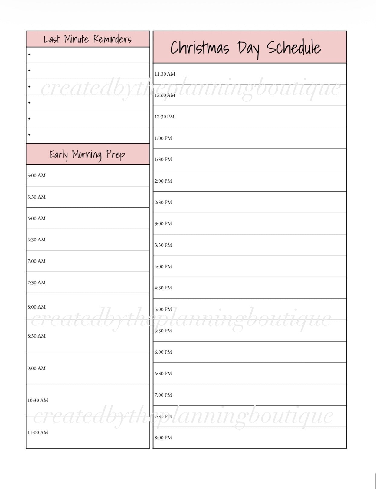 2026 Christmas Planner