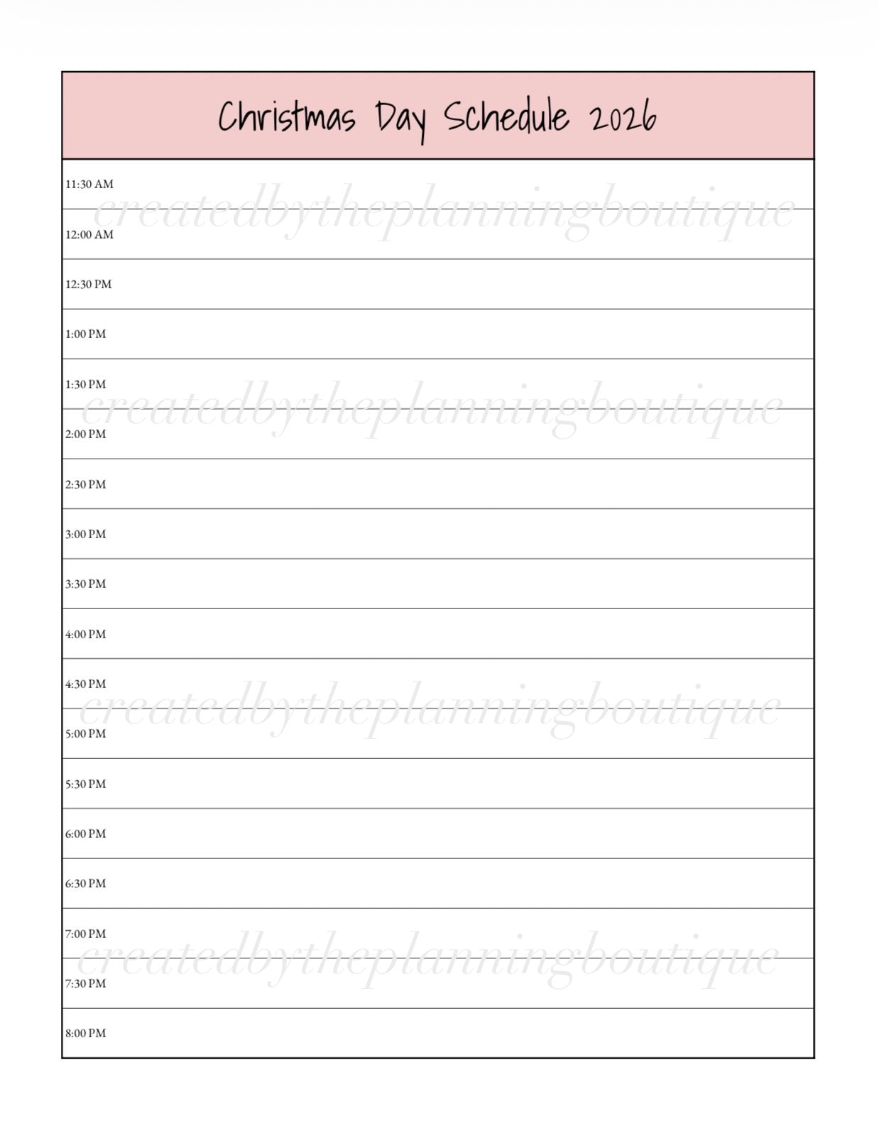2026 Christmas Planner