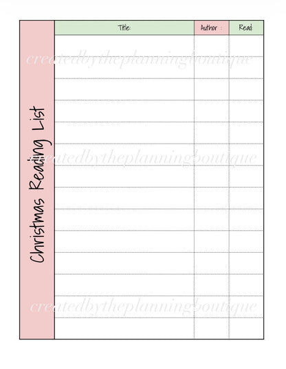 2026 Christmas Planner