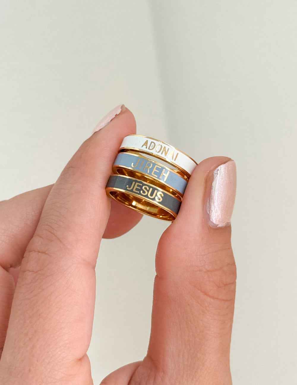 Names of God Enamel Ring Set
