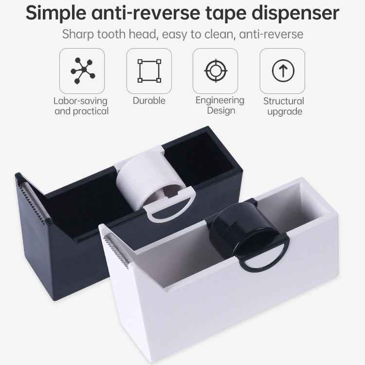 Tape Holder Office Tape Dispenser Desktop Tape Cutter(Black)