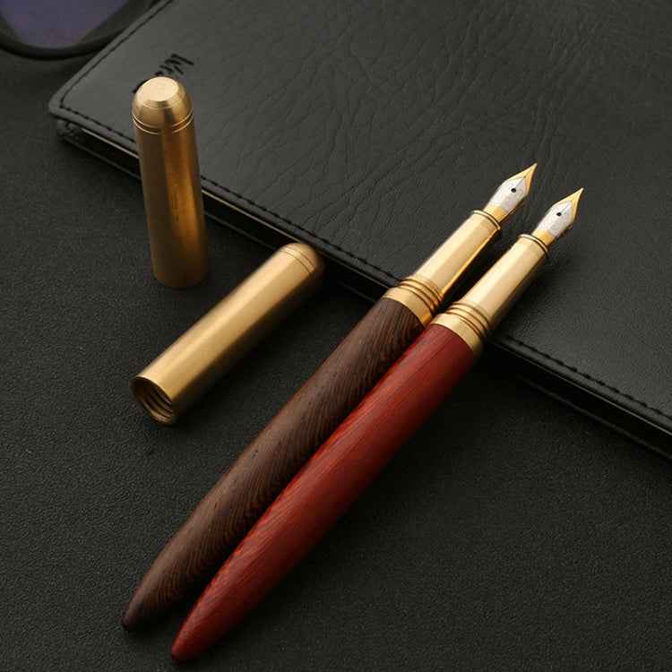 Luxury Wood Fountain Pen School Office Writing Ink Pen Stationery Gifts Supplies(Wenge wood  )
