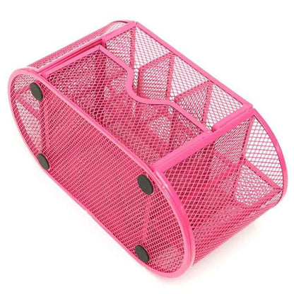 Desk Organizer 9 Grids Metal Mesh Office Pen Pencil Holder(Black)