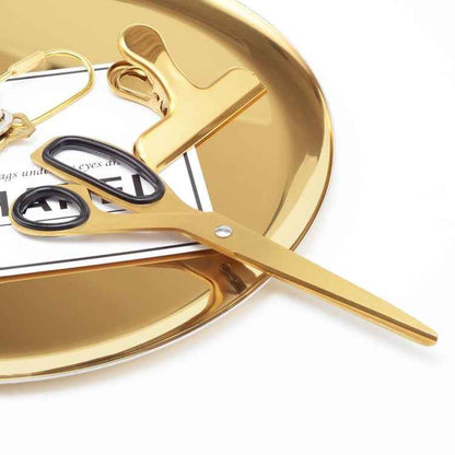 Office And Household Asymmetric Scissors Simple Brass Scissors