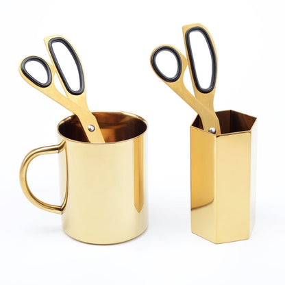 Office And Household Asymmetric Scissors Simple Brass Scissors