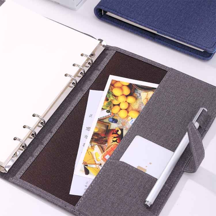 Deli 3309 A5 Loose-Leaf Notebook Office Business Carry Meeting Notes, Random Color Delivery