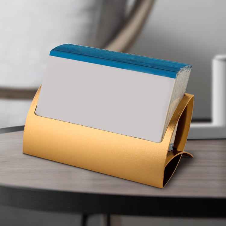 Creative Metal Card Holders Note Holders for Office Display Desk Business Card Holders Desk Accessories Stand Clip(Gold)