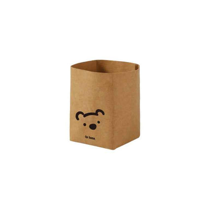 Desktop Separate Storage Washable Kraft Paper Bag, Size: Bear 10x10x15cm