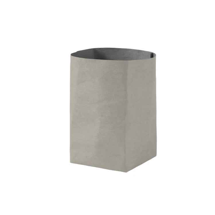 Desktop Separate Storage Washable Kraft Paper Bag, Size: Gray 15x15x28cm