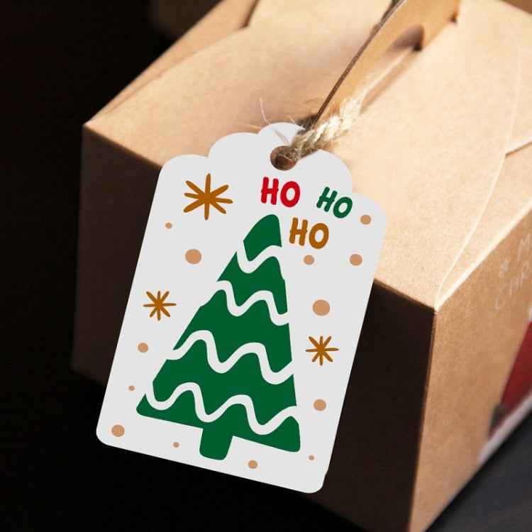 100pcs / Pack Christmas Kraft Paper Tag Gift Wrap Card Set(L-27)