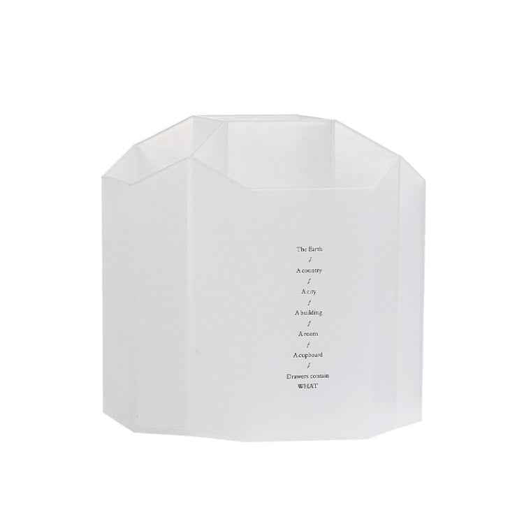 Large Capacity Desktop Storage Box Student Office Pen Bucket, Color: Non-rotating Transparent