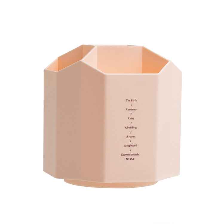 Large Capacity Desktop Storage Box Student Office Pen Bucket, Color: Rotating Pink