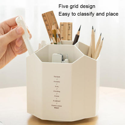 Large Capacity Desktop Storage Box Student Office Pen Bucket, Color: Rotating Pink