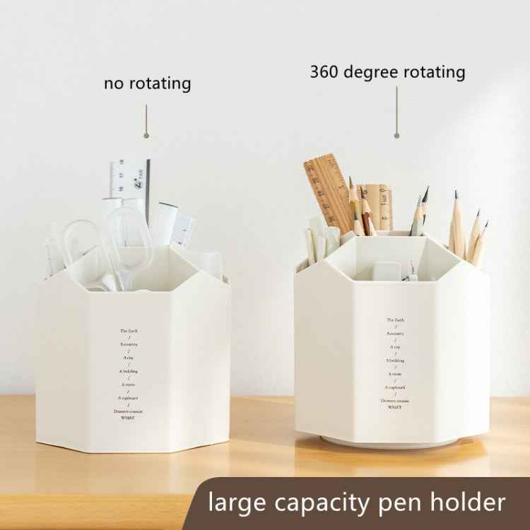 Large Capacity Desktop Storage Box Student Office Pen Bucket, Color: Rotating Transparent