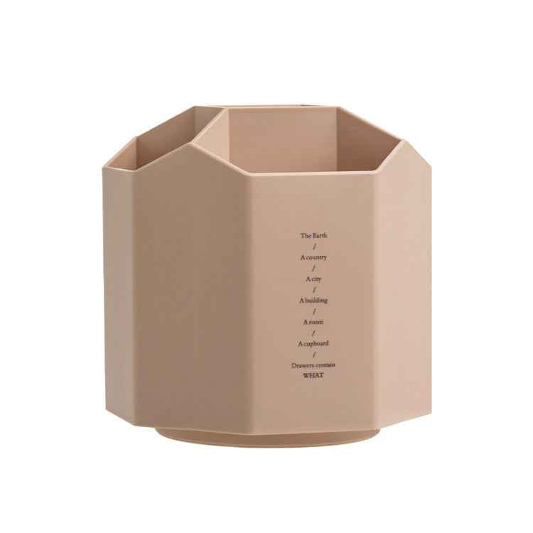 Large Capacity Desktop Storage Box Student Office Pen Bucket, Color: Rotate Dark Pink