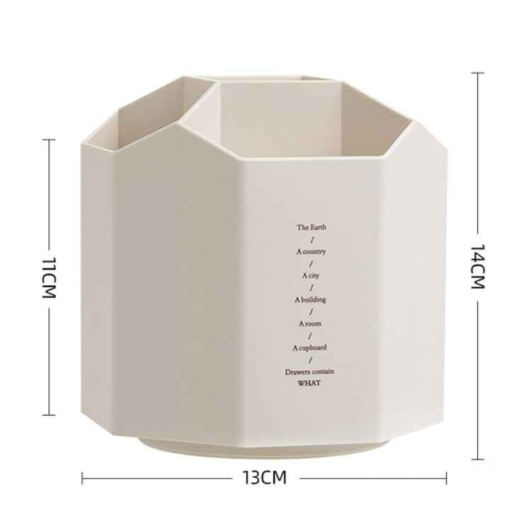Large Capacity Desktop Storage Box Student Office Pen Bucket, Color: Rotate Dark Pink