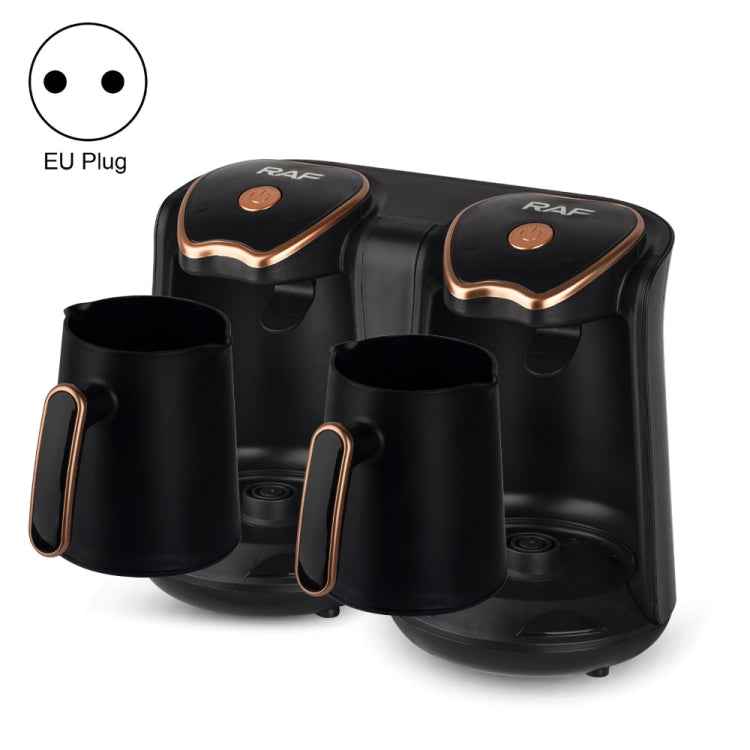 RAF R.109 Household Heating Coffee Pot Portable Office Coffee Tea Maker, EU Plug(Black Gold)