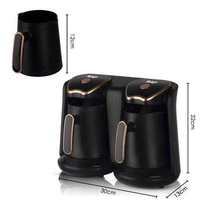 RAF R.109 Household Heating Coffee Pot Portable Office Coffee Tea Maker, EU Plug(Black Gold)