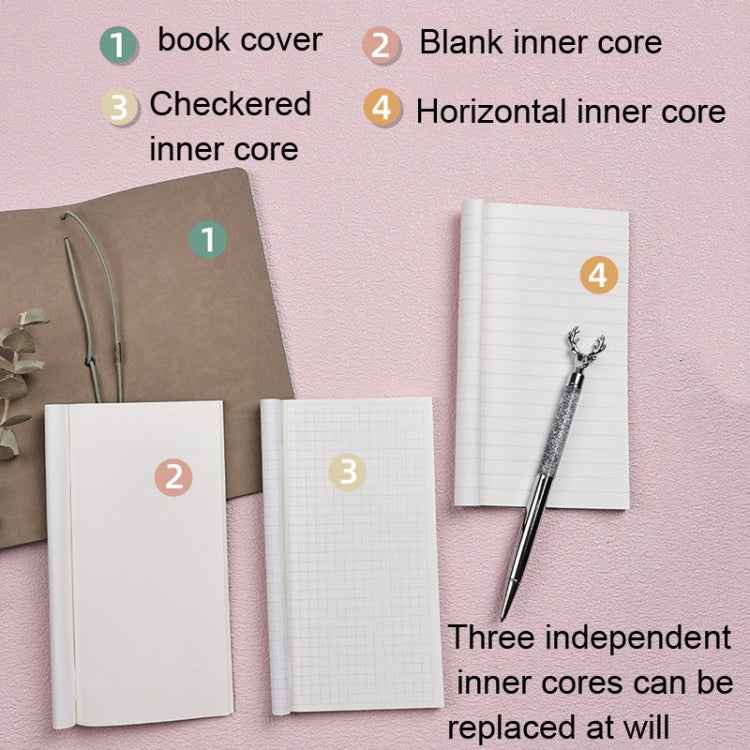 A6  Retro Lace Carved Girls Hand Ledger Diary With 3 Separate Inner Pages(Bright Orange)