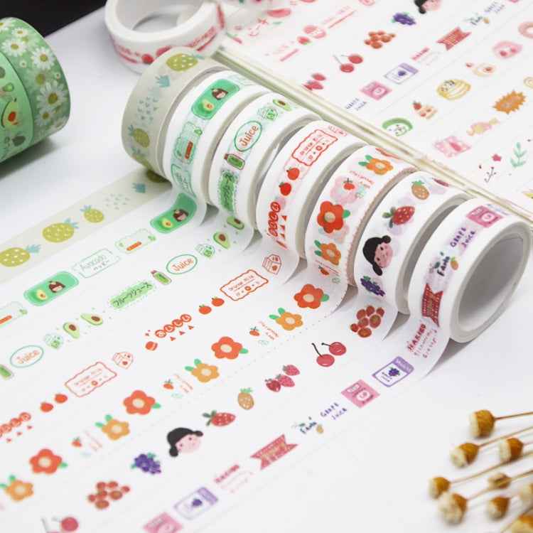60Rolls/Box 42001 Cartoon Pattern Hand Account Tape Set Diary Handbook DIY Washi Material