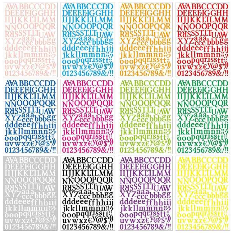 10 PCS Waterproof Alphabet DIY Handbook Sticker Gift Decoration Office Sticker(Yellow)