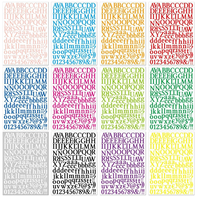 10 PCS Waterproof Alphabet DIY Handbook Sticker Gift Decoration Office Sticker(Orange Yellow)