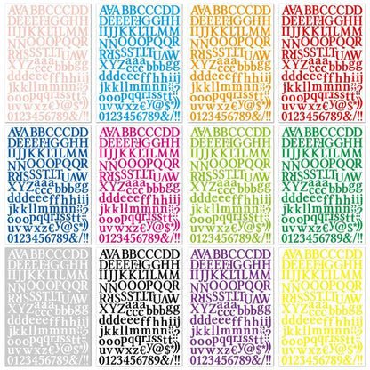 10 PCS Waterproof Alphabet DIY Handbook Sticker Gift Decoration Office Sticker(Orange Yellow)