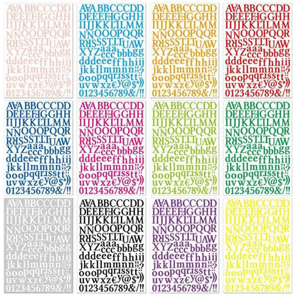 10 PCS Waterproof Alphabet DIY Handbook Sticker Gift Decoration Office Sticker(Black)